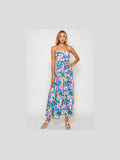 Sunset Petal Sky Maxi Dress