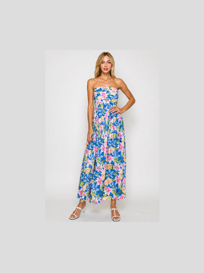 Sunset Petal Sky Maxi Dress