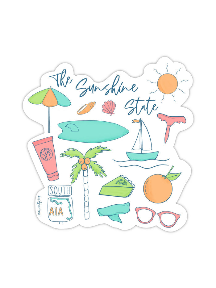 Sunshine State Sticker, Florida Sticker