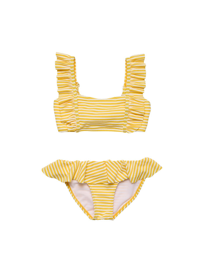 SUNSHINE STRIPE FRILLED BIKINI