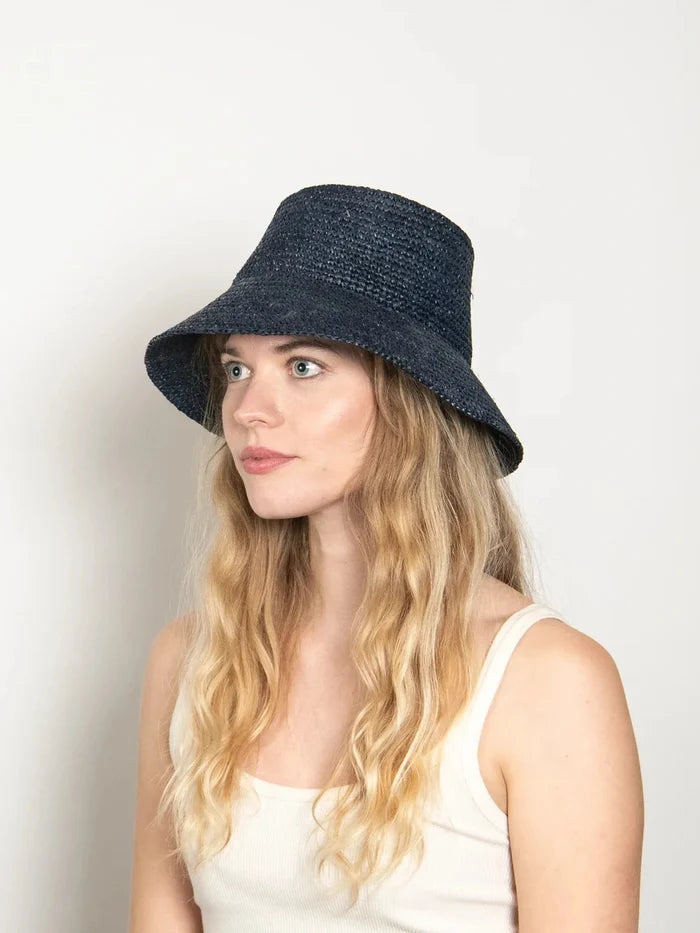 Tali Packable Mesh Bucket Hat - Midnight Blue
