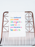 Teacher Thank you Colorful Gift Towel