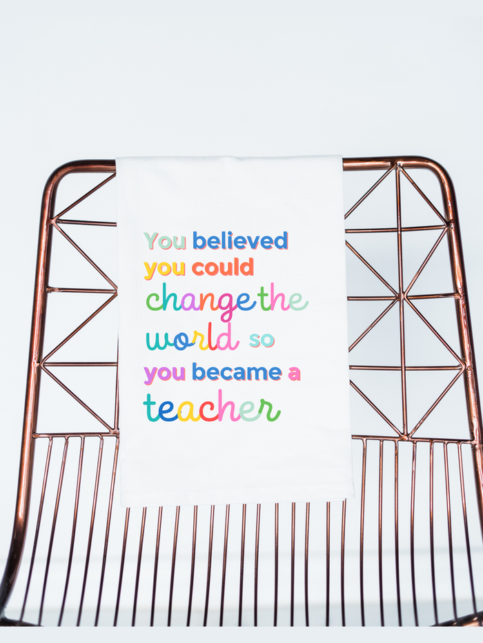 Teacher Thank you Colorful Gift Towel