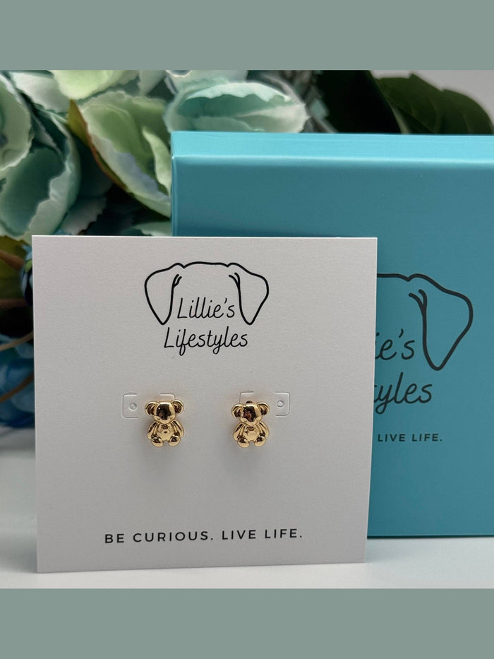 Teddy Bear Stud Earrings