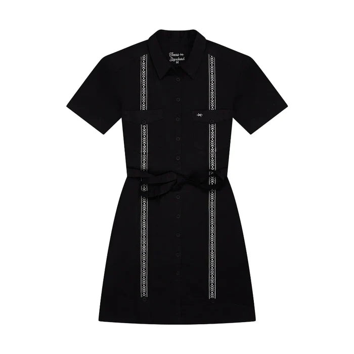 Tejas Guayabera Dress - Diablo Plata