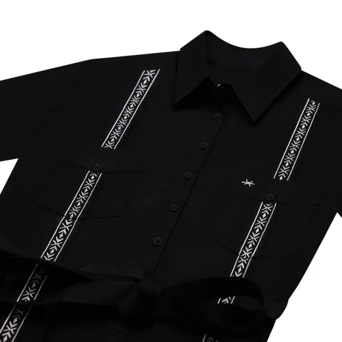 Tejas Guayabera Dress - Diablo Plata