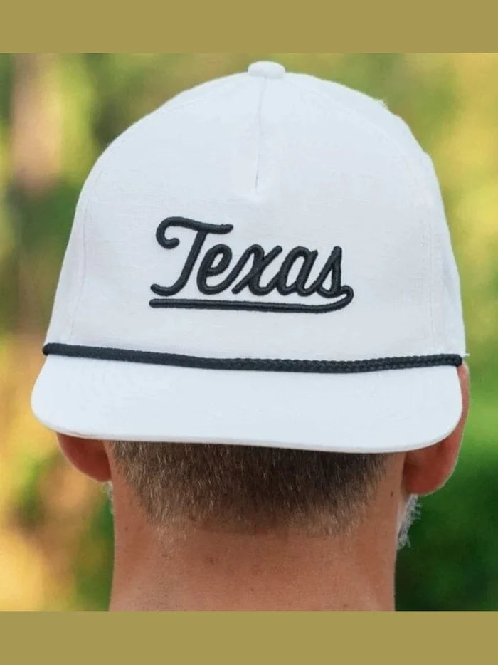 Texas Script Cap - White