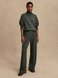 The Extra Wide Leg Pant 29.5 - Olive Marl