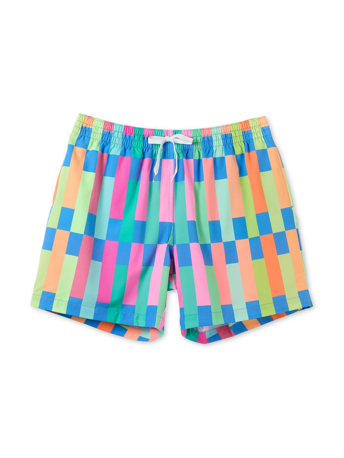 The Technicolor Stitches Classic Lined Swim Trunks 5.5"