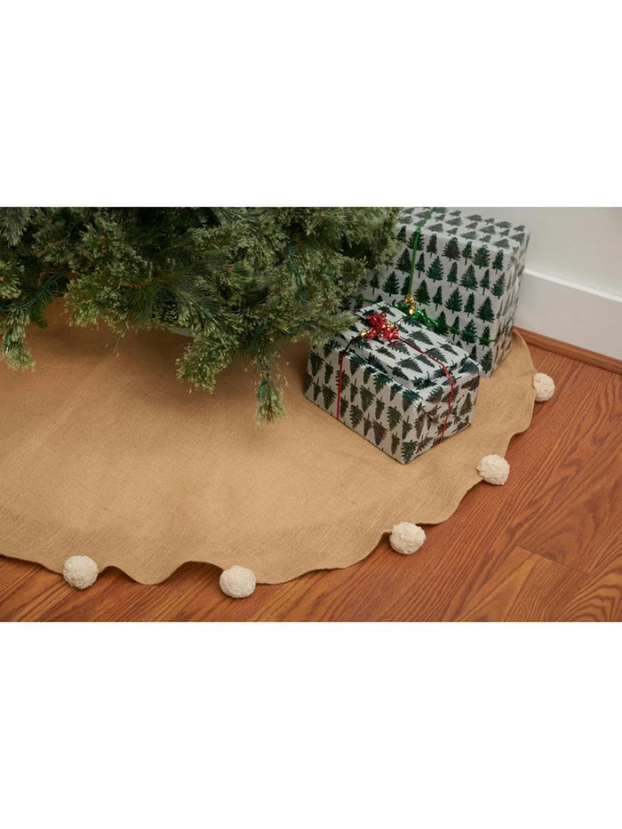 Tis the Season Burlap Tree Skirt