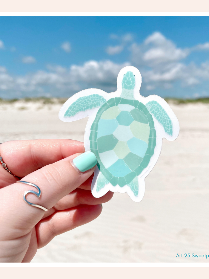 Turquoise Sea Turtle Sticker