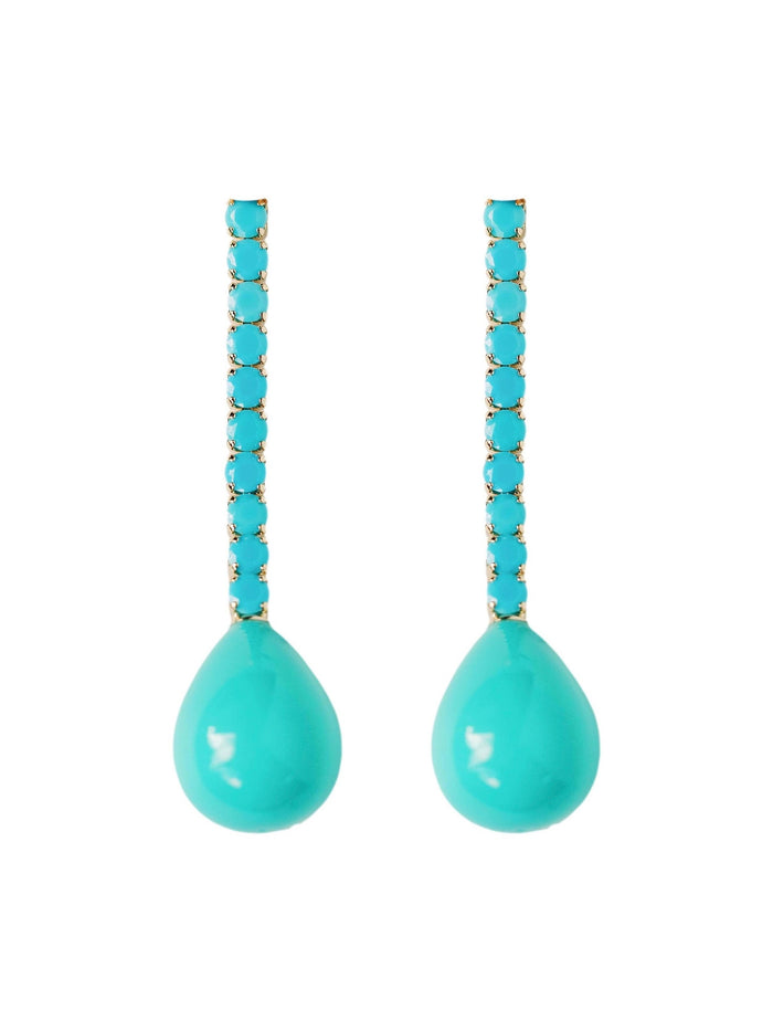 Turquoise Swingy Statement Earrings