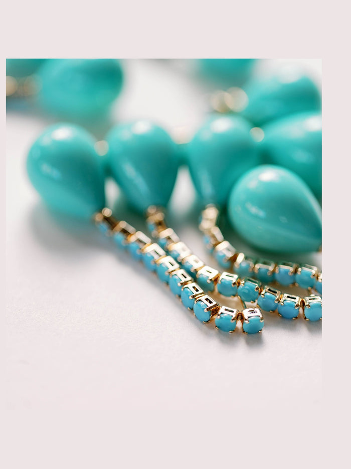 Turquoise Swingy Statement Earrings