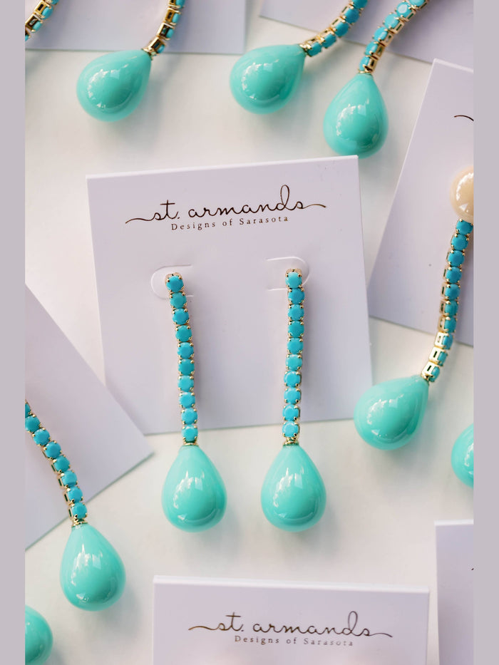 Turquoise Swingy Statement Earrings
