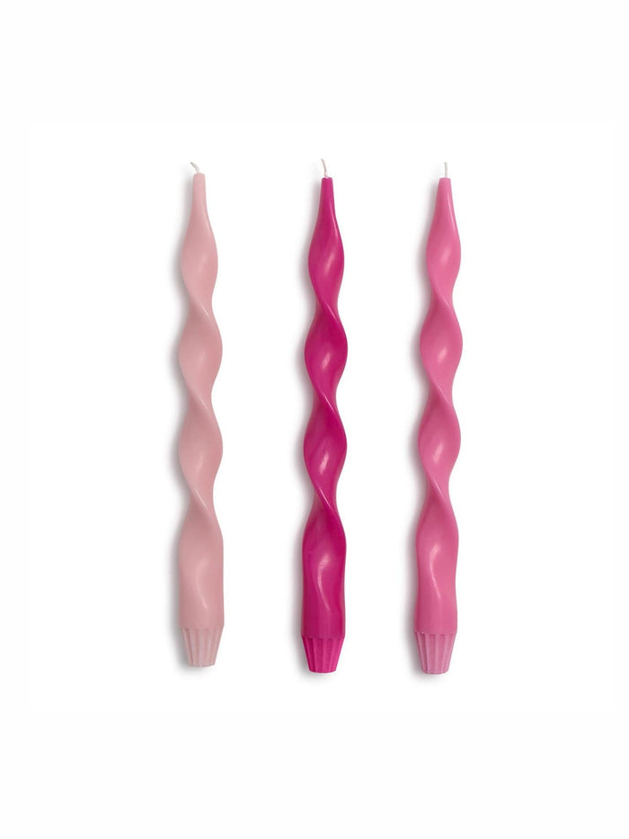 Twist and Glow Taper Candles - Pink