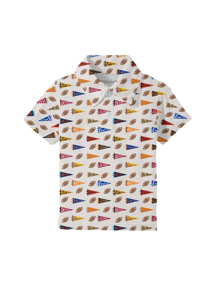 Varsity Football Flags - SS Polo Shirt