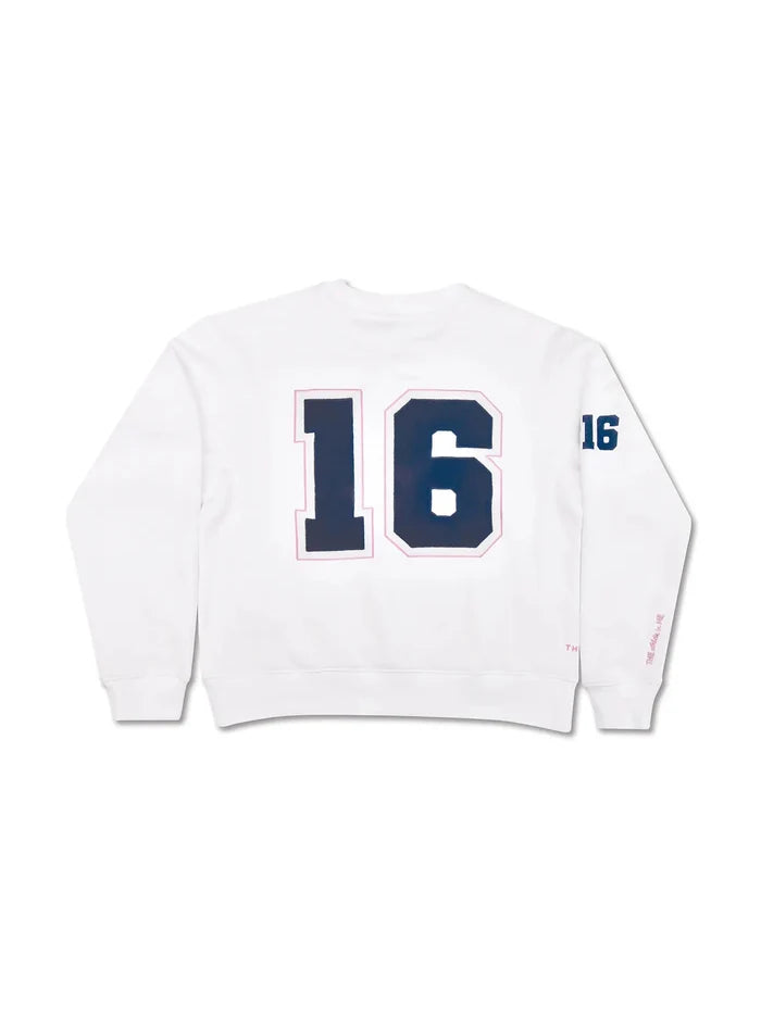 Varsity  White Sweatshirt