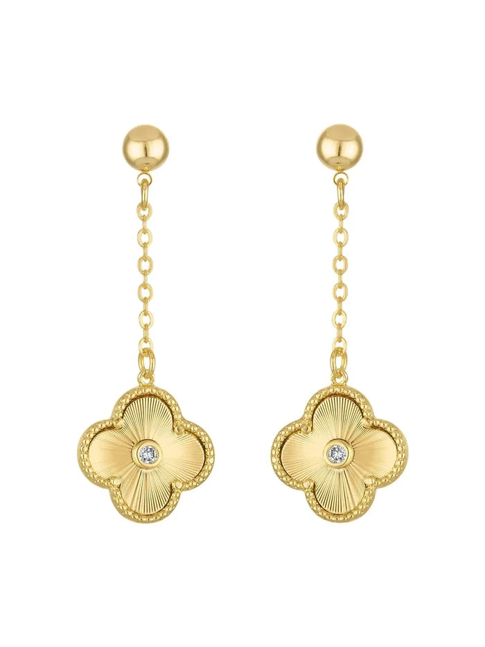 Vivienne Quatrefoil Drop Earrings