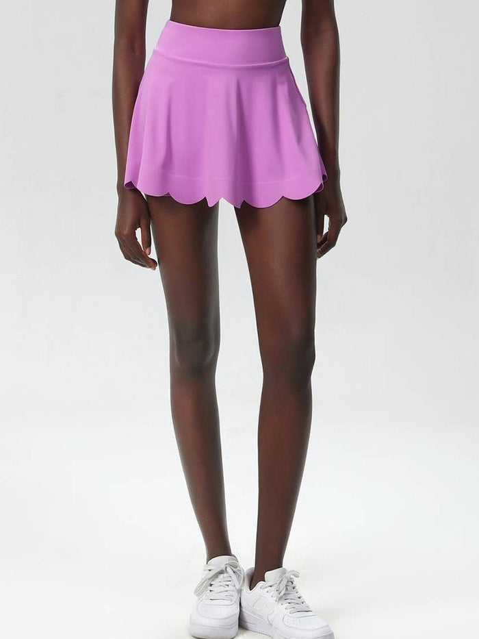Wavy A-Line Tennis Skirt