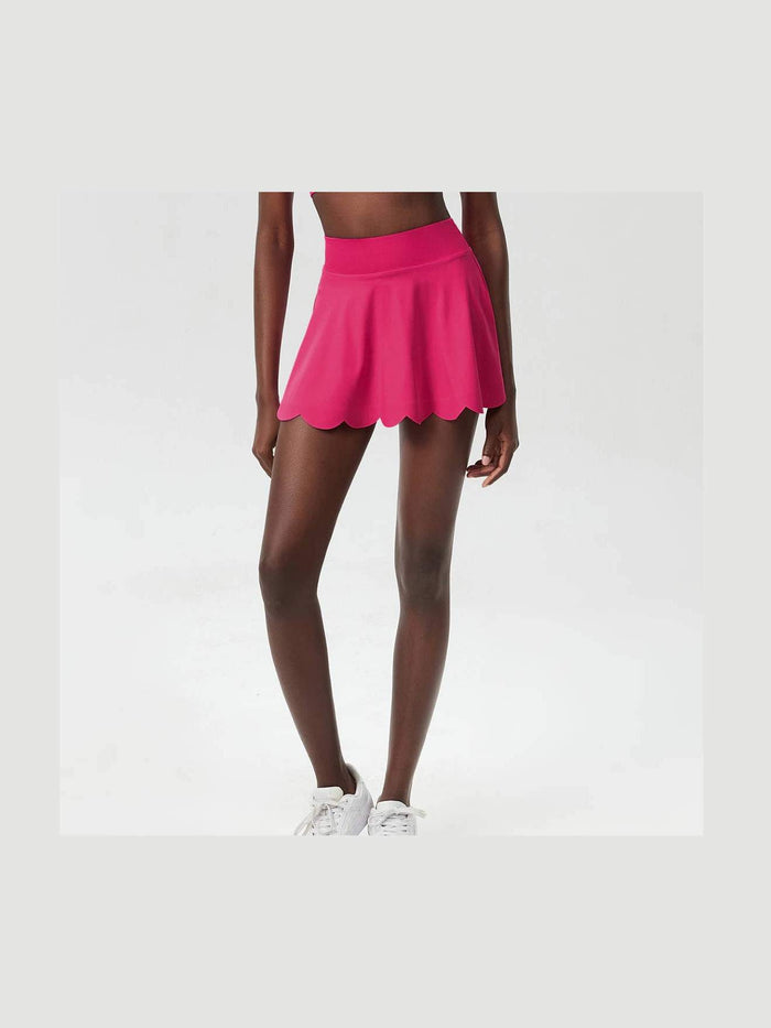 Wavy A-Line Tennis Skirt