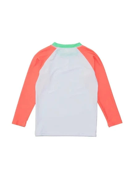 White Coral Sleeve Sustainable Rash Top