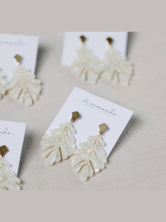 White Petite Palm Drops
