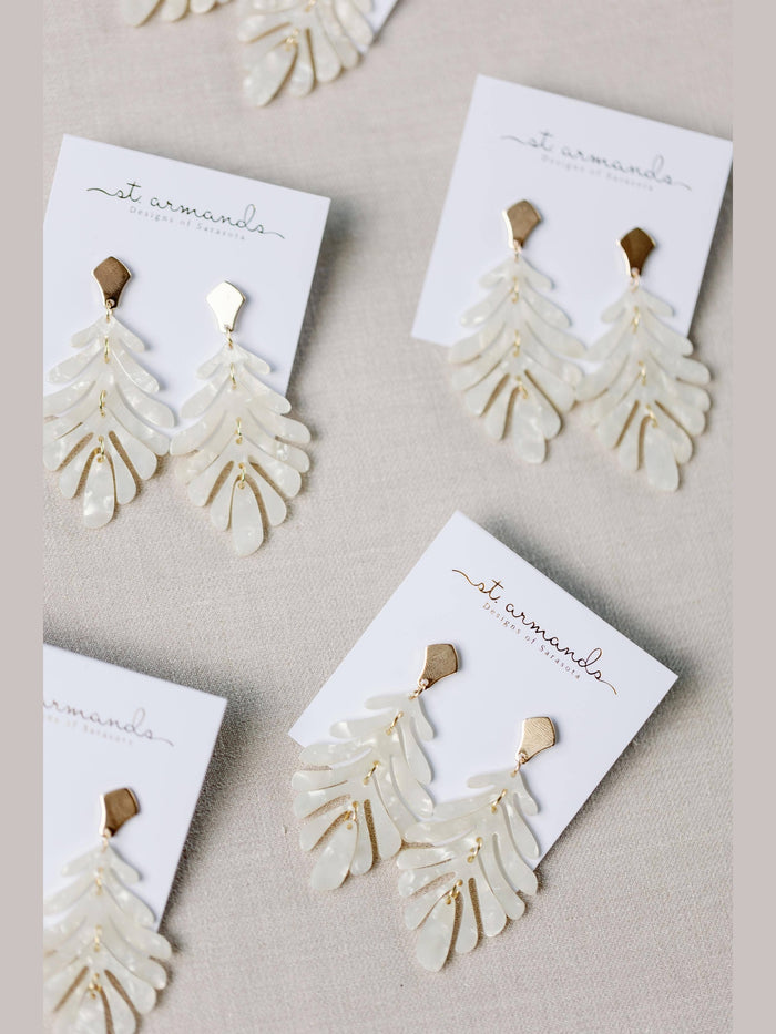 White Petite Palm Drops