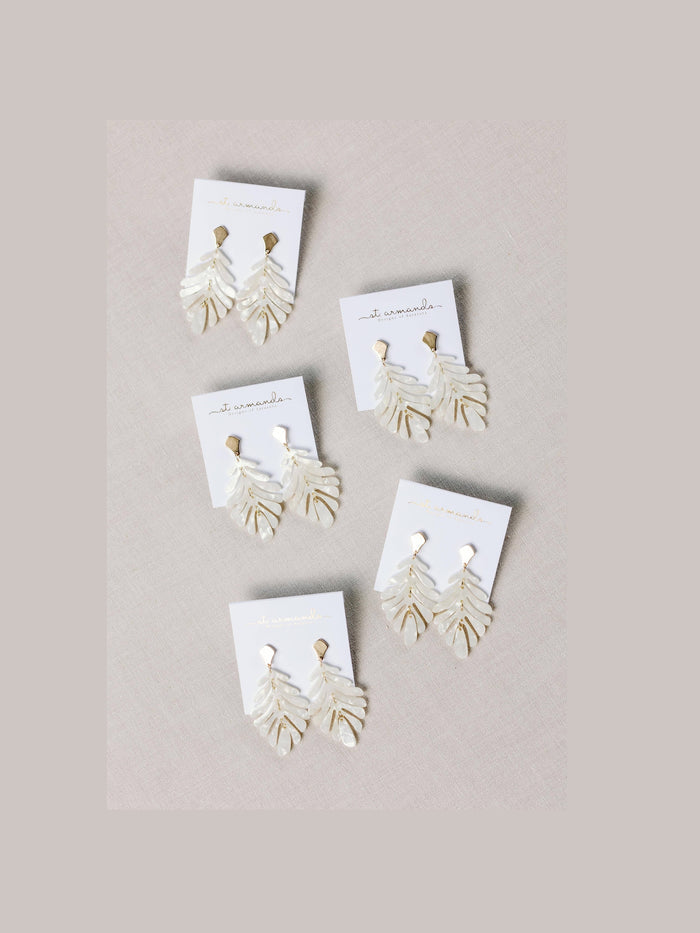 White Petite Palm Drops