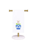 Winston Bunny Vase Hand Towel   White/Blue/Green   20x28