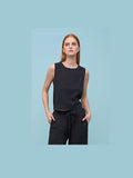 Women's Woven Sleeveless Top - Black