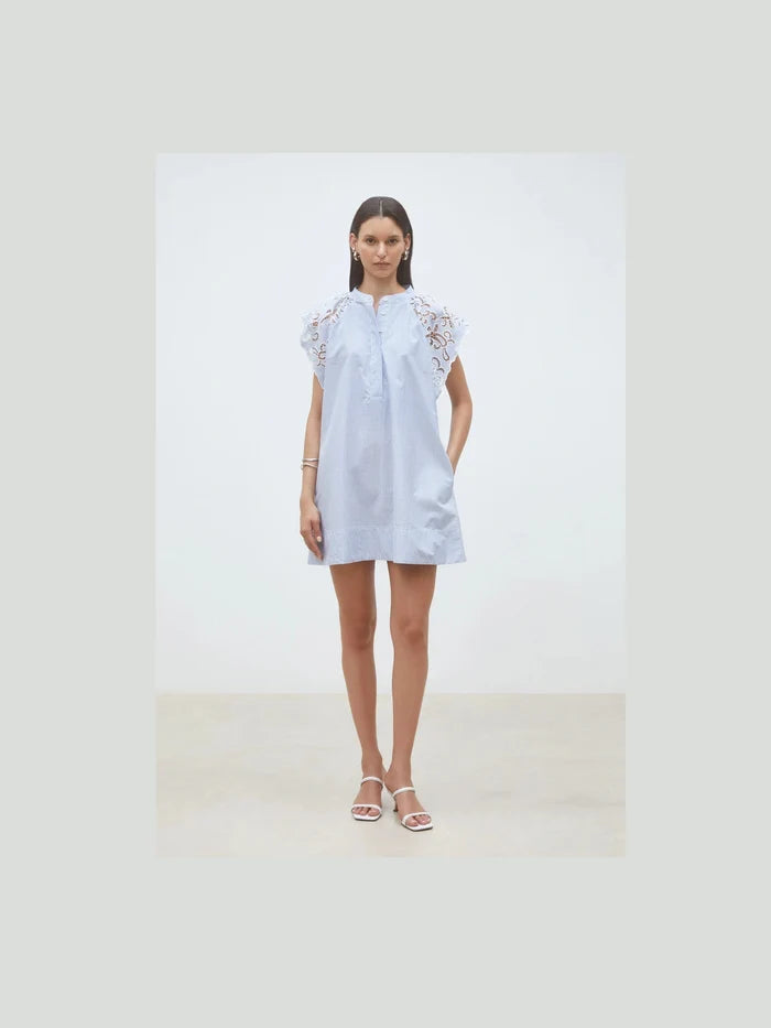 Woven Cidji Dress - Bleu