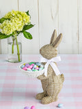 Woven Resin Bunny Tray Sitter