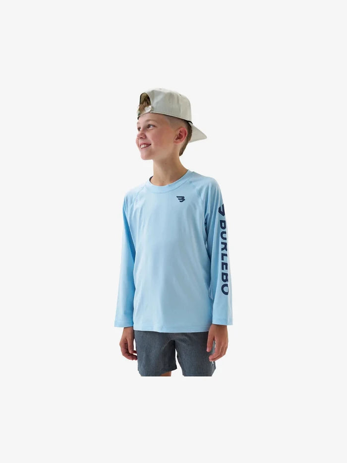 Youth Rashguard - Baby Blue and Navy